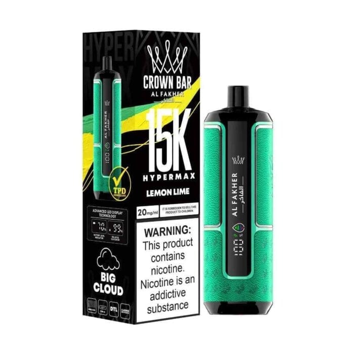 Al Fakher 15000 Puffs Hypermax Crown Bar Disposable Vape Best Vape Shop In Dubai Vape Shop Near Me 3