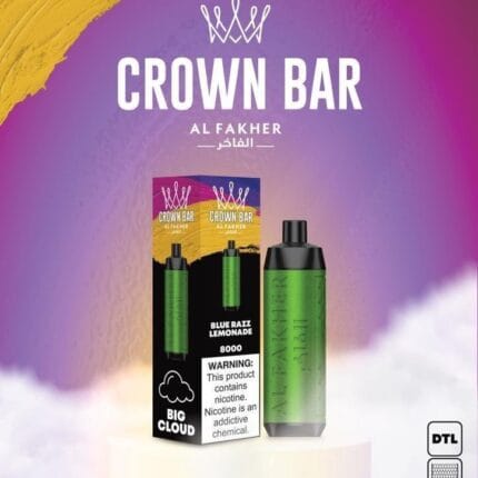 Al Fakher Blue Razz Lemonade Crown Bar Disposable Vape Best Vape Shop In Dubai Vape Shop Near Me