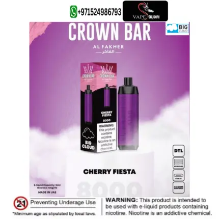 Al Fakher Blueberry Gum Crown Bar Disposable 8000 Puffs Best Vape Shop In Dubai Vape Shop Near Me 3