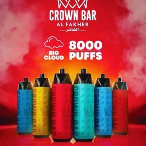 Al Fakher Cherry Fiesta Crown Bar 8000 Puffs Disposable Best Vape Shop In Dubai Vape Shop Near Me