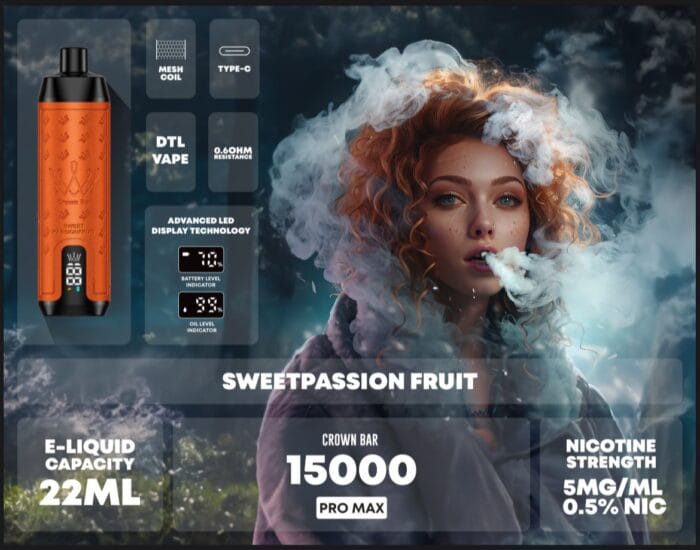 Al Fakher Crown Bar 15000 Puffs Disposable Vape Best Vape Shop In Dubai Vape Shop Near Me 32