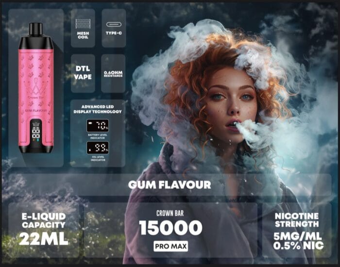 Al Fakher Crown Bar 15000 Puffs Disposable Vape Best Vape Shop In Dubai Vape Shop Near Me 37