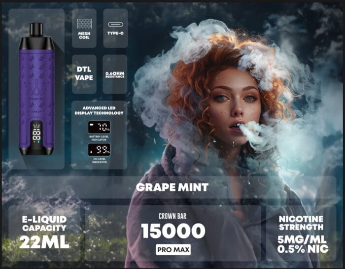 Al Fakher Crown Bar 15000 Puffs Disposable Vape Best Vape Shop In Dubai Vape Shop Near Me 42