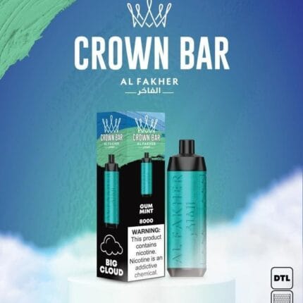 Al Fakher Gum Mint Crown Bar 8000 Puffs Best Vape Shop In Dubai Vape Shop Near Me