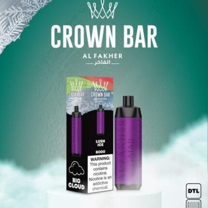 Al Fakher Lush Ice Crown Bar 8000 Puffs Disposable Vape Best Vape Shop In Dubai Vape Shop Near Me