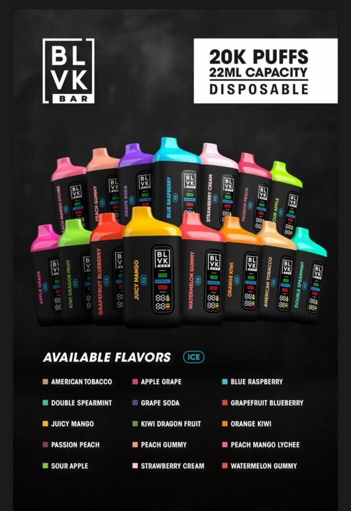 Blvk Bar 20000 Puffs 50Mg Nicotine Disposable Vape Best Vape Shop In Dubai Vape Shop Near Me