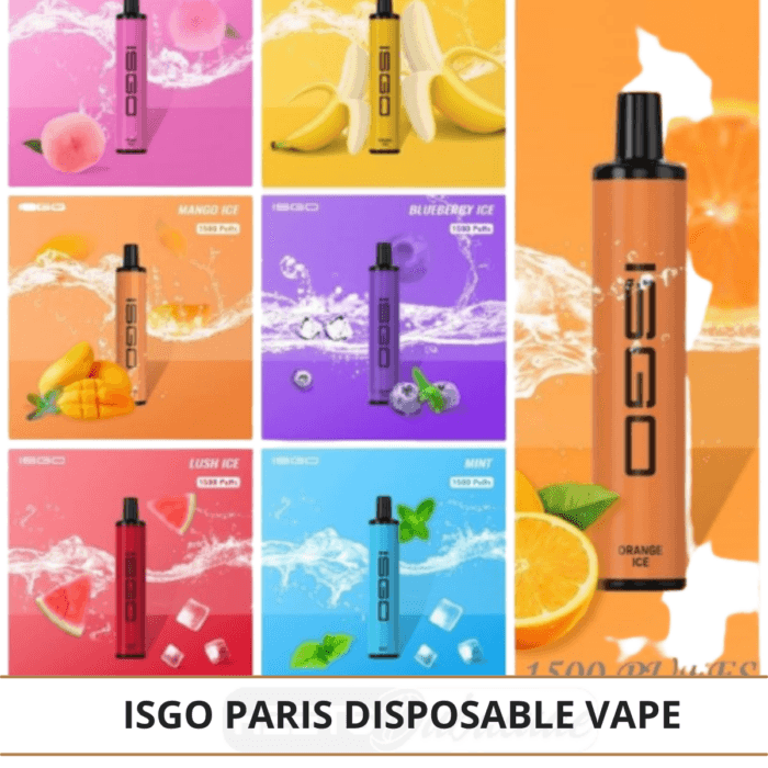 Isgo Paris 1500 Puffs Disposable Vape Best Vape Shop In Dubai Vape Shop Near Me