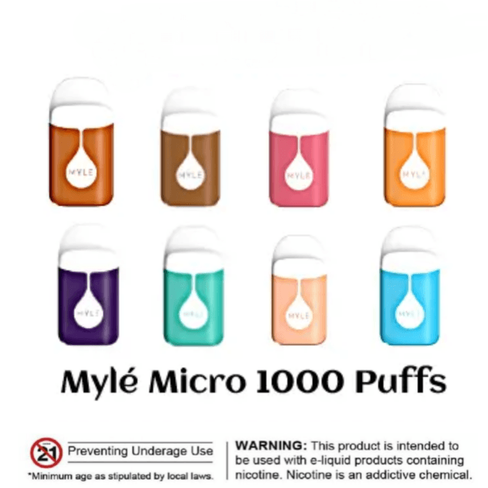 Myle Micro 1000 Disposable Vape Puffs Best Vape Shop In Dubai Vape Shop Near Me