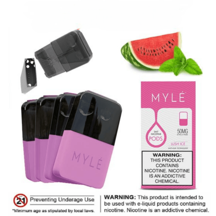 Myle V4 Lush Ice Flavor Pods 50Mg In Dubai Best Vape Shop In Dubai Vape Shop Near Me