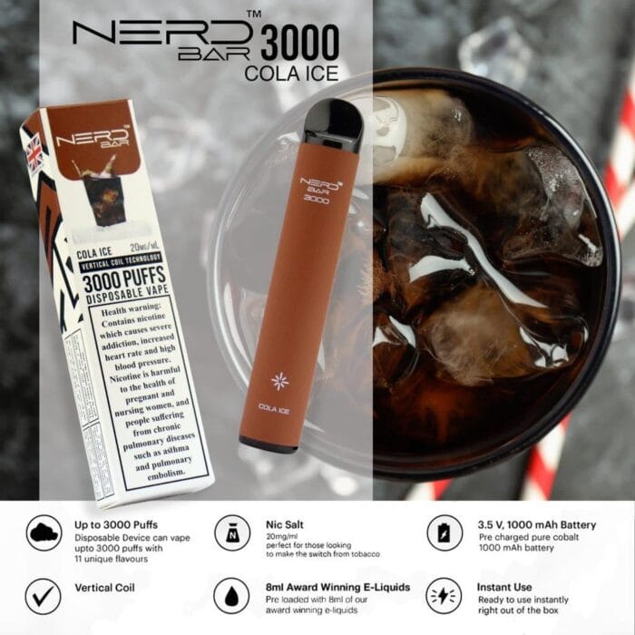 Nerd Bar 3000 Puffs Disposable Vape Best Vape Shop In Dubai Vape Shop Near Me 8