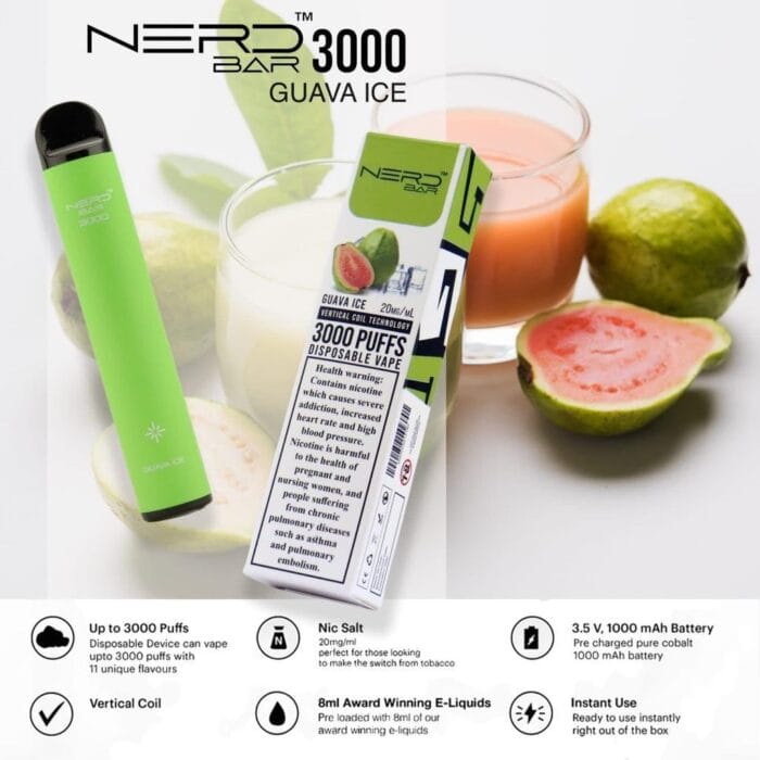 Nerd Bar 3000 Puffs Disposable Vape Best Vape Shop In Dubai Vape Shop Near Me 9