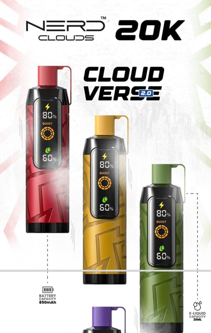 Nerd Cloud 20000 Puffs Disposable Vape Best Vape Shop In Dubai Vape Shop Near Me