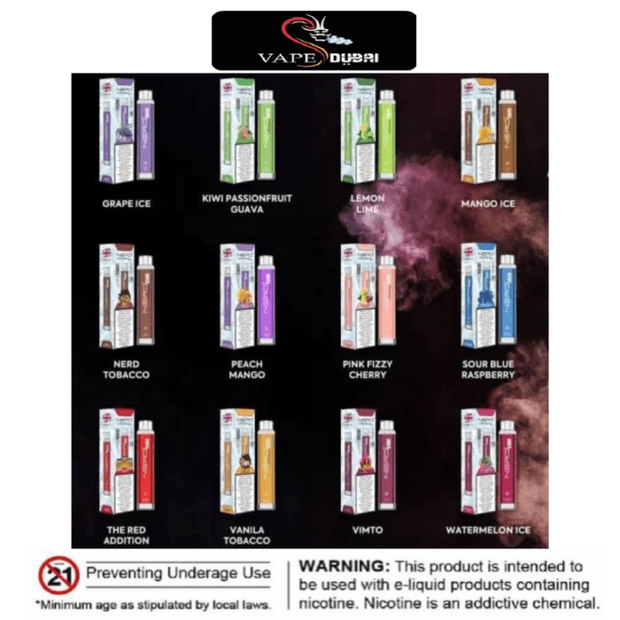 Nerd Crystal 5500 Puffs Disposable Vape Best Vape Shop In Dubai Vape Shop Near Me