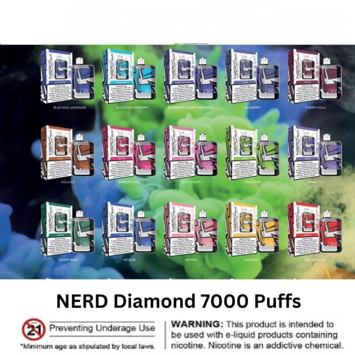 Nerd Diamond 7000 Disposable Puffs Vape Best Vape Shop In Dubai Vape Shop Near Me