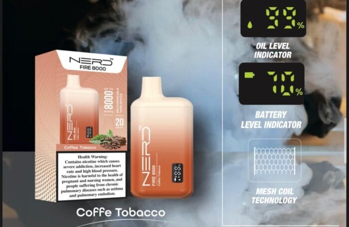 Nerd Fire 8000 Puffs Disposable Vape 2 Nicotine Best Vape Shop In Dubai Vape Shop Near Me 10