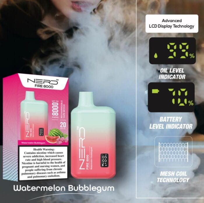 Nerd Fire 8000 Puffs Disposable Vape 2 Nicotine Best Vape Shop In Dubai Vape Shop Near Me 13