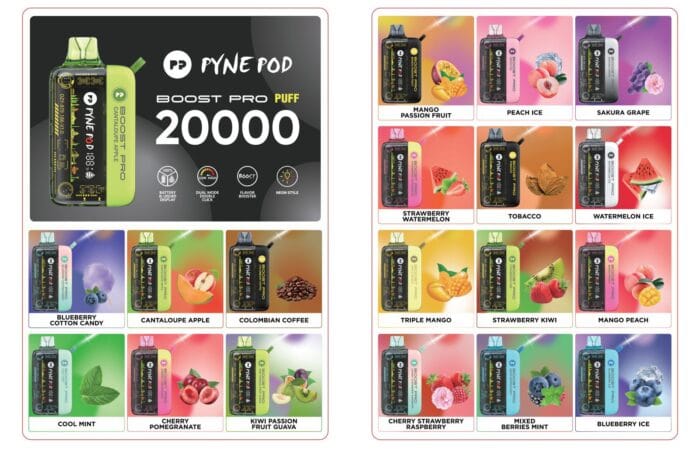 Pyne Pod Boost Pro 20000 Puffs Disposable Best Vape Shop In Dubai Vape Shop Near Me