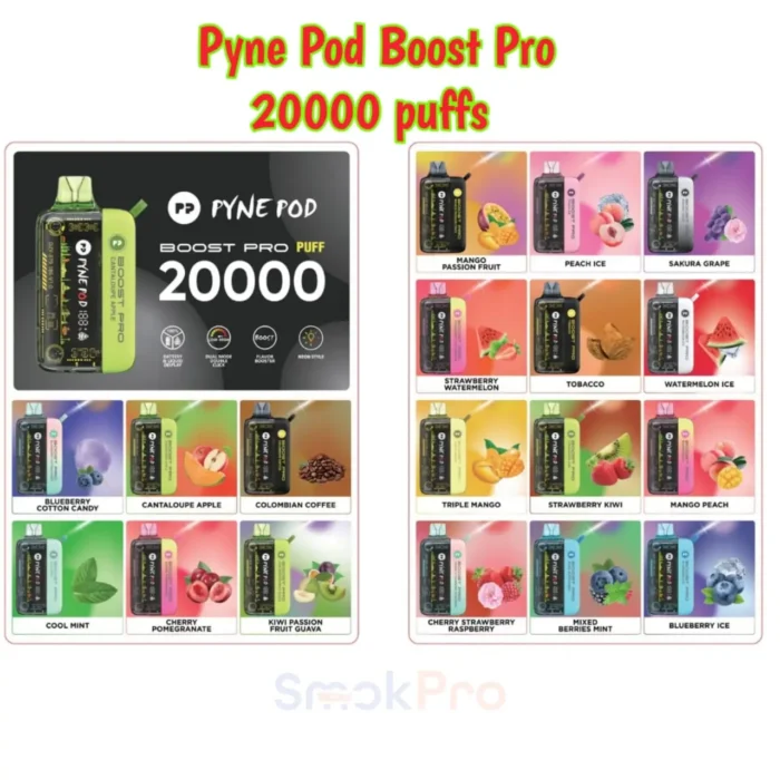 Pyne Pod Boost Pro 20000 Puffs Disposable Vape Kit In Uae Best Vape Shop In Dubai Vape Shop Near Me