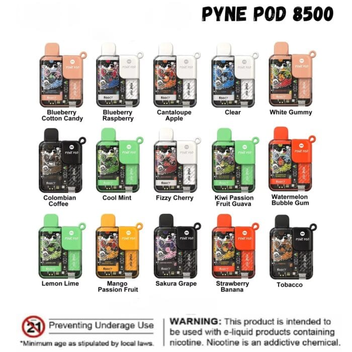 Pynepod Boost 8500 Vape Puffs Disposable Best Vape Shop In Dubai Vape Shop Near Me