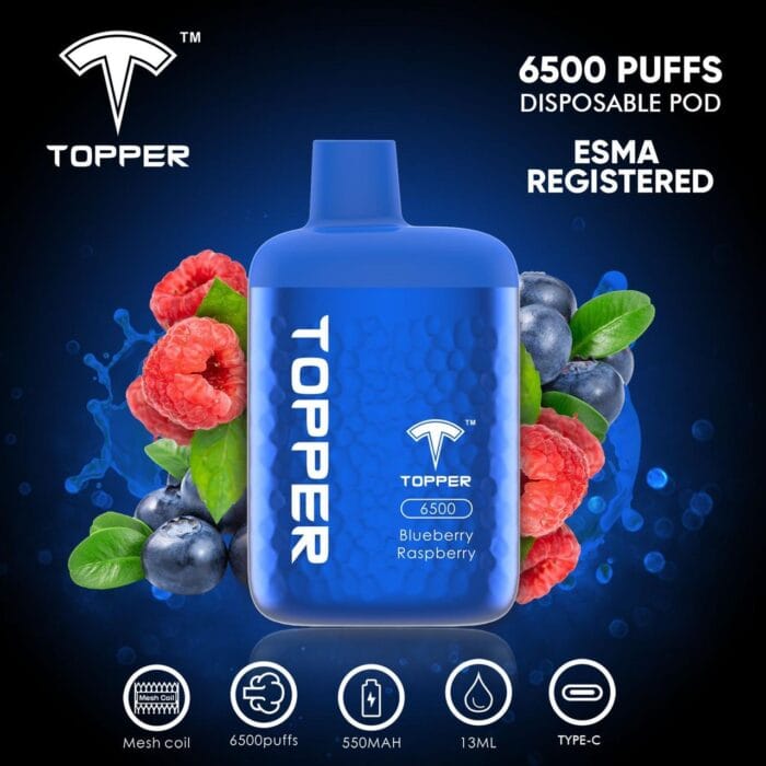 Topper Disposable Vape 6500 Puffs Best Vape Shop In Dubai Vape Shop Near Me 10