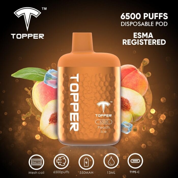 Topper Disposable Vape 6500 Puffs Best Vape Shop In Dubai Vape Shop Near Me 7