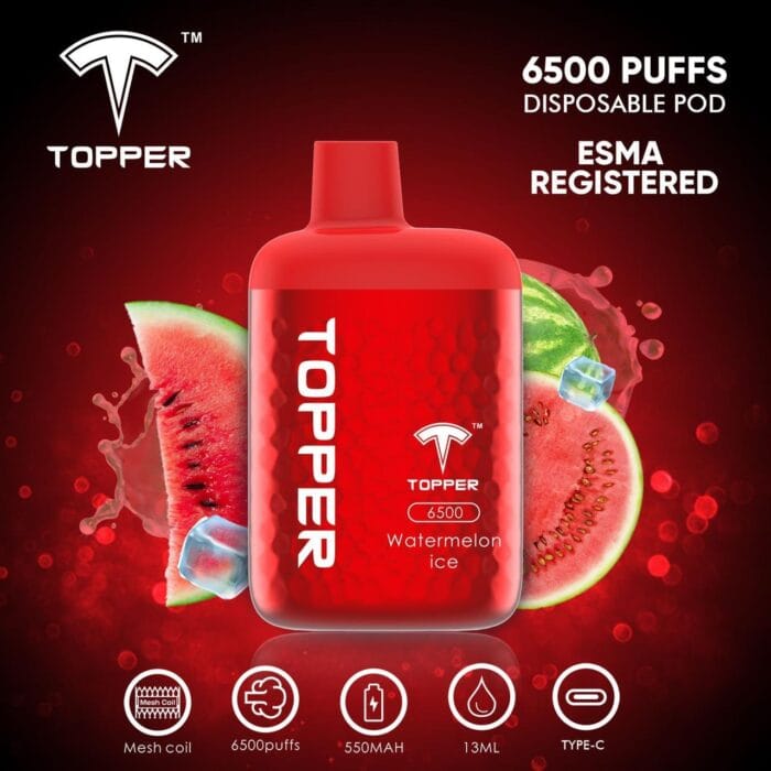 Topper Disposable Vape 6500 Puffs Best Vape Shop In Dubai Vape Shop Near Me