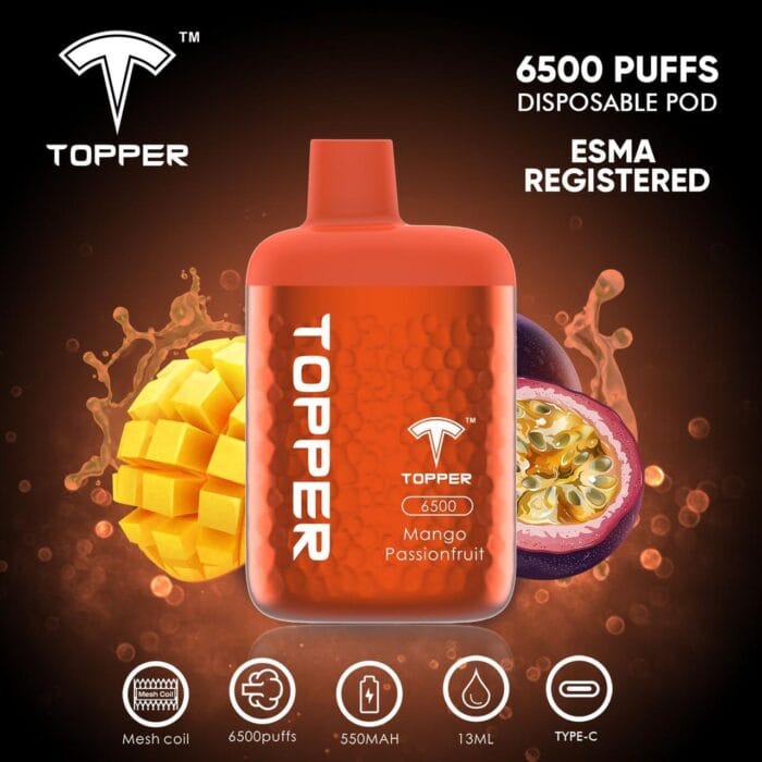 Topper Disposable Vape 6500 Puffs Best Vape Shop In Dubai Vape Shop Near Me 8