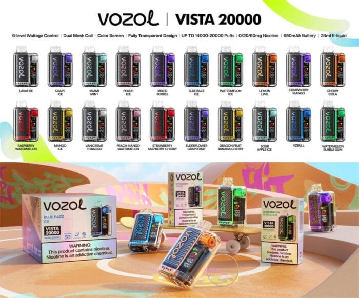 Vozol Vista 20000 Puffs 5 Disposable Vape Best Vape Shop In Dubai Vape Shop Near Me