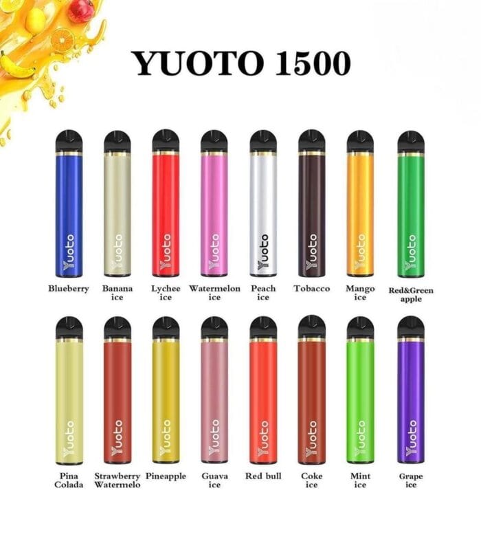 Yuoto Disposable Vape 1500 Puffs Starter Kit 900Mah Best Vape Shop In Dubai Vape Shop Near Me