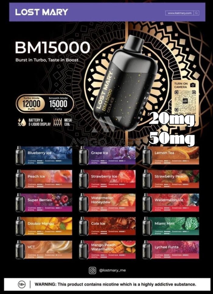 Lost Mary BM15000 Puffs Disposable Vape
